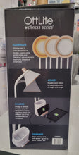 Load image into Gallery viewer, OttLite LED Desk Organizer Lamp with Wireless Charging Stand WHITE