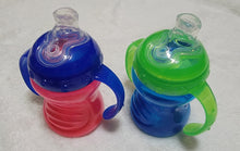 Load image into Gallery viewer, Nuby Two-Handle No-Spill Super Spout Grip N' Sip Cup, Blue/Green, and Red/Purple