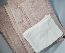 Load image into Gallery viewer, Bamboo VIP Luxury/Spa Bath Towel Set 4 Piece, Soft, Absorbent and Sustainable Luxury Bath, Face and Hand Towel, Dusty Rose