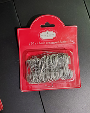 Load image into Gallery viewer, Christmas Ornament Hooks, Silver & Green 150 count x (4-Pack Asst.)