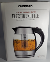 Load image into Gallery viewer, Chefman 1.8 Liter Electric Glass Kettle With Removable Tea Infuser