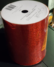 Load image into Gallery viewer, Home & Hearth, RED Sparkle Ribbon , Jaclyn Smith Collection 5.5" x 15'