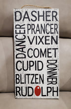 Load image into Gallery viewer, Christmas Decor Home & Hearth, Reindeer sign, Jaclyn Smith collection