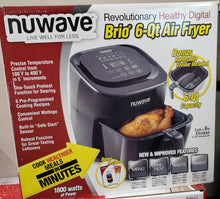 Load image into Gallery viewer, NUWAVE BRIO 6-Quart Digital Air Fryer, 6 easy presets, wattage control up to 1800 Watts (U-OBR)