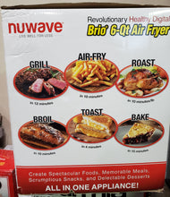 Load image into Gallery viewer, NUWAVE BRIO 6-Quart Digital Air Fryer, 6 easy presets, wattage control up to 1800 Watts (U-OBR)