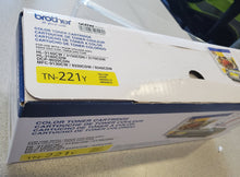Load image into Gallery viewer, Brother Genuine Standard Yield Toner Cartridge, TN221Y, Replacement Yellow Color Toner, Page Yield Up To 1,400 Pages, TN221