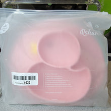 Load image into Gallery viewer, Silicone Divided Portable Non Slip Suction Toddler Plates - BPA Free Baby Duck (Blue & Pink)