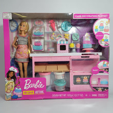 Load image into Gallery viewer, Barbie Cake Decorating Playset, Blonde Doll, Baking Island with Oven, Dough & Toy Icing, for Kids 4-7+ Yrs