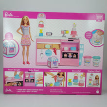 Load image into Gallery viewer, Barbie Cake Decorating Playset, Blonde Doll, Baking Island with Oven, Dough & Toy Icing, for Kids 4-7+ Yrs
