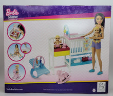 Load image into Gallery viewer, Barbie Nap 'N' Nurture Nursery Playset with Skipper Babysitter Doll, & Extras