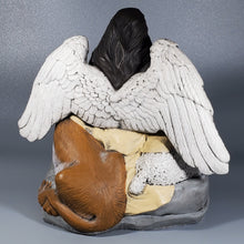 Load image into Gallery viewer, Native America Girl Angel W/ Lion & Lamb, hand painted Collectable figurines #2