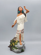 Load image into Gallery viewer, Native American Girl on Cliff - Standing, Hand Painted Collectable figurine #13