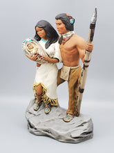Load image into Gallery viewer, Native American Family with baby & Spear - Standing, Hand Painted Collectable figurine #15