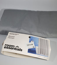 Load image into Gallery viewer, Room Essentials Manatee Gray Waffle Weave Fabric Shower Curtain Grey Bath