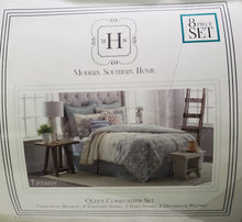 Load image into Gallery viewer, Modern. Southern. Home. Tiffany 8pc Comforter Set, Queen, Patina