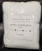 Load image into Gallery viewer, Modern. Southern. Home. Down Alternative Blanket, Garment Washed White, Full/Queen
