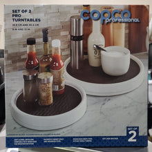 Load image into Gallery viewer, Copco Pro Turntables, 2-piece Set, White/Gray 9-In & 12-In