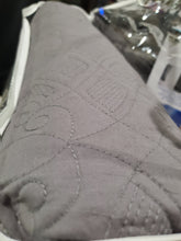 Load image into Gallery viewer, AIDAN Coverlet Embroidered 100% Cotton Shell / 100% Polyester Fill - Size King, Charcoal