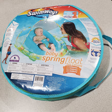 Load image into Gallery viewer, Spin Master, Inc SwimWays Infant Baby Spring Float with Adjustable Sun Canopy - Green, 39.25" x 31.75" x 17.56"