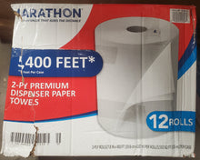Load image into Gallery viewer, Marathon Paper Towel, 450 ft Rolls, 12 Roll Case