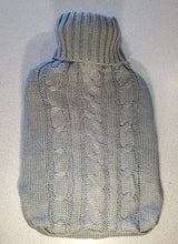 Load image into Gallery viewer, All one tech Transparent Classic Rubber Hot Water Bottle with Knit Cover - Blue