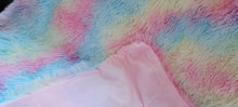 Load image into Gallery viewer, Light Pink Rainbow Tie-Dye Plush Throw Blanket, Double Sided, child's