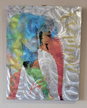 Load image into Gallery viewer, Picture, Wall Art, Metal Frame- Watercolor, Elephant, (23.75"x19"x1.5")