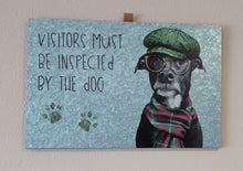 Load image into Gallery viewer, Mr. Bones on Galvanized Metal Wall Décor Sign (18"x12"x.75")