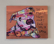 Load image into Gallery viewer, Framed Dogs, Copper Wall Art, Picture, "In a Perfect World" (19"x15"x1")