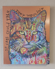 Load image into Gallery viewer, Abstract Talking Cats on Copper - Wall Art (19"x15 5/8"x1.5")