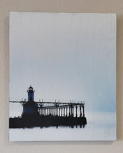 Load image into Gallery viewer, Picture, Wall Art, Decor, Lighthouse, Painted, Wood Grain Box Sign (19"x16"x1")