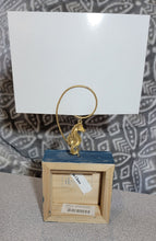 Load image into Gallery viewer, Photo Block Clip with Seahorse Charm & "Seashores on my mind" Wood Grain