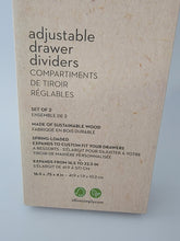 Load image into Gallery viewer, iDesign Eco Wood Adjustable Drawer Organizer, Dividers, Natural