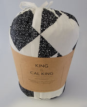 Load image into Gallery viewer, Duvet Cover Set, Black & White Geometric, Reversible 3-PC, King/Cal King