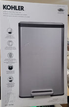 Load image into Gallery viewer, Kohler K-20940-ST 13-Gallon Stainless Trash Can, Stainless Steel