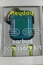 Load image into Gallery viewer, Heyday Earbud Accessory Kit Teal Case Cover & Strap Fits AirPods Charging Case