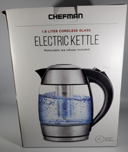 Load image into Gallery viewer, Chefman 1.8 Liter Electric Glass Kettle With Removable Tea Infuser