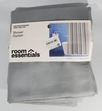 Load image into Gallery viewer, Room Essentials Manatee Gray Waffle Weave Fabric Shower Curtain Grey Bath