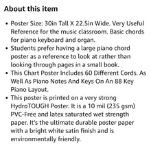 Load image into Gallery viewer, Large Piano Laminated Chord Chart, 30 X 22.5 | Keyboard Music Lessons, P1001B