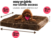Load image into Gallery viewer, Millie Mats Pet Bed Plush Faux Fur Bed for Small & Medium Size Dog, Puppy or Cat. Use as Crate Bed.