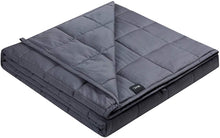 Load image into Gallery viewer, Cooling Weighted Blanket 20 lbs (100% Cotton Material with Glass Beads) Grey, Queen Size