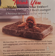 Load image into Gallery viewer, Millie Mats Pet Bed Plush Faux Fur Bed for Small & Medium Size Dog, Puppy or Cat. Use as Crate Bed.