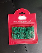 Load image into Gallery viewer, Christmas Ornament Hooks, Silver & Green 150 count x (4-Pack Asst.)