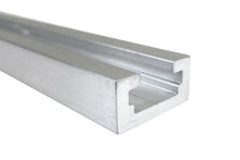 Load image into Gallery viewer, 48" Aluminum T Track 3/4" by 3/8" Slot, Accepts 1/4" Hex Bolts, 1/4" or 5/16" T Bolts, Countersunk Holes Every 6" 112130