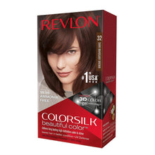 Load image into Gallery viewer, Revlon ColorSilk Hair Dye Color, (#32) Dark Mahogany Brown