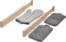 Load image into Gallery viewer, iDesign Eco Wood Adjustable Drawer Organizer, Dividers, Natural