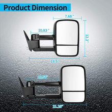 Load image into Gallery viewer, JDMSPEED Dual Lens Tow Mirror Manual Side View, Left Side, Chevy GMC Truck 88-98