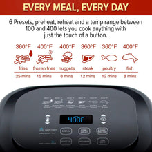 Load image into Gallery viewer, NUWAVE BRIO 6-Quart Digital Air Fryer, 6 easy presets, wattage control up to 1800 Watts (U-OBR)