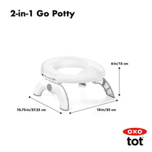 Load image into Gallery viewer, OXO Tot 2-in-1 Go Potty for Travel, Compact, Gray