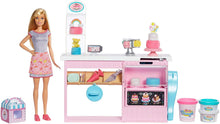 Load image into Gallery viewer, Barbie Cake Decorating Playset, Blonde Doll, Baking Island with Oven, Dough & Toy Icing, for Kids 4-7+ Yrs